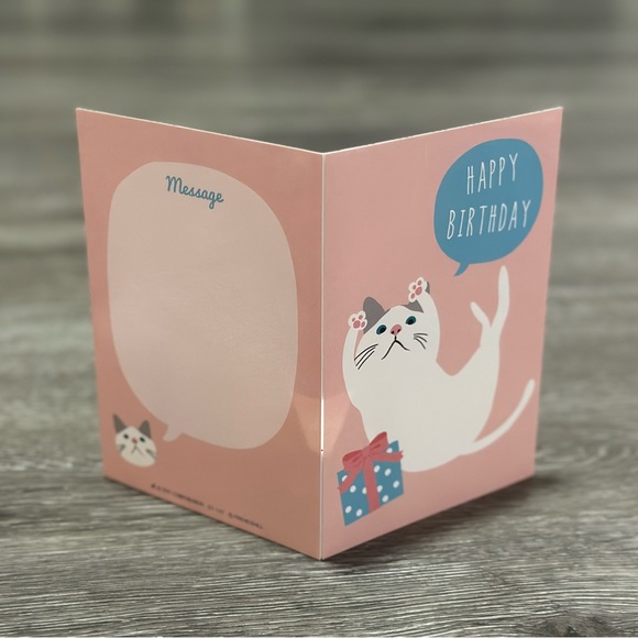 Pop-up Kitten White Cat Birthday Card ❘ Celebrate Card ❘ Happy Birthday Card - Picture 3 of 6